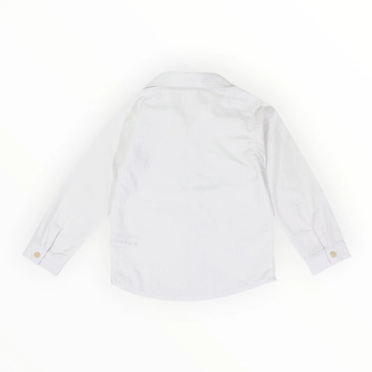 Soft Cotton Textured Shirt | White