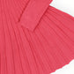 Rib Knit Flare Dress - Hot Pink