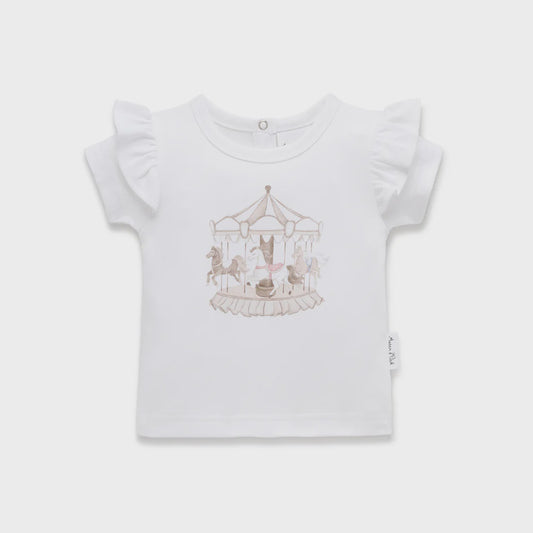 Carousel Print Flutter Tee