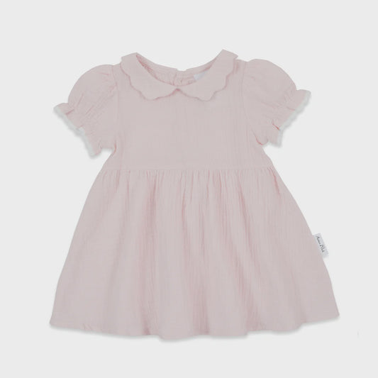 Pink Muslin Trim Dress