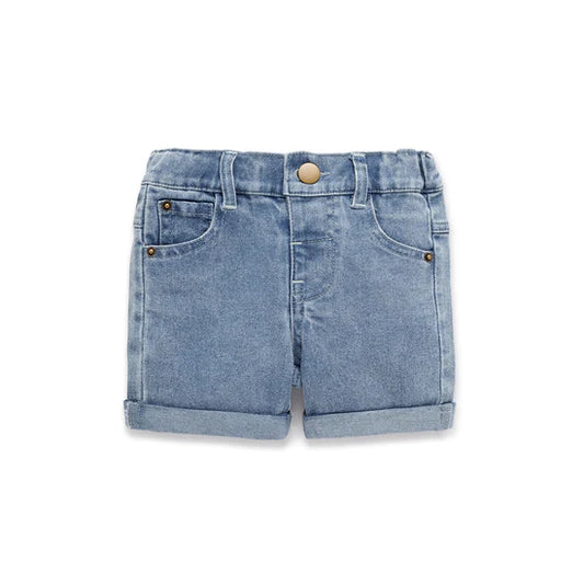 Mid Wash Denim Shorts