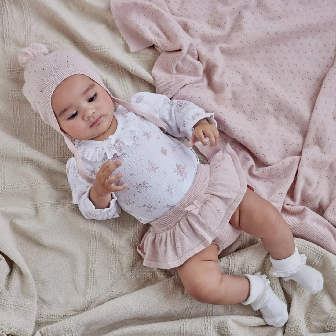 Rose Blush Knit Bloomers