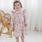 Butterfly Rib Ruffle Dress