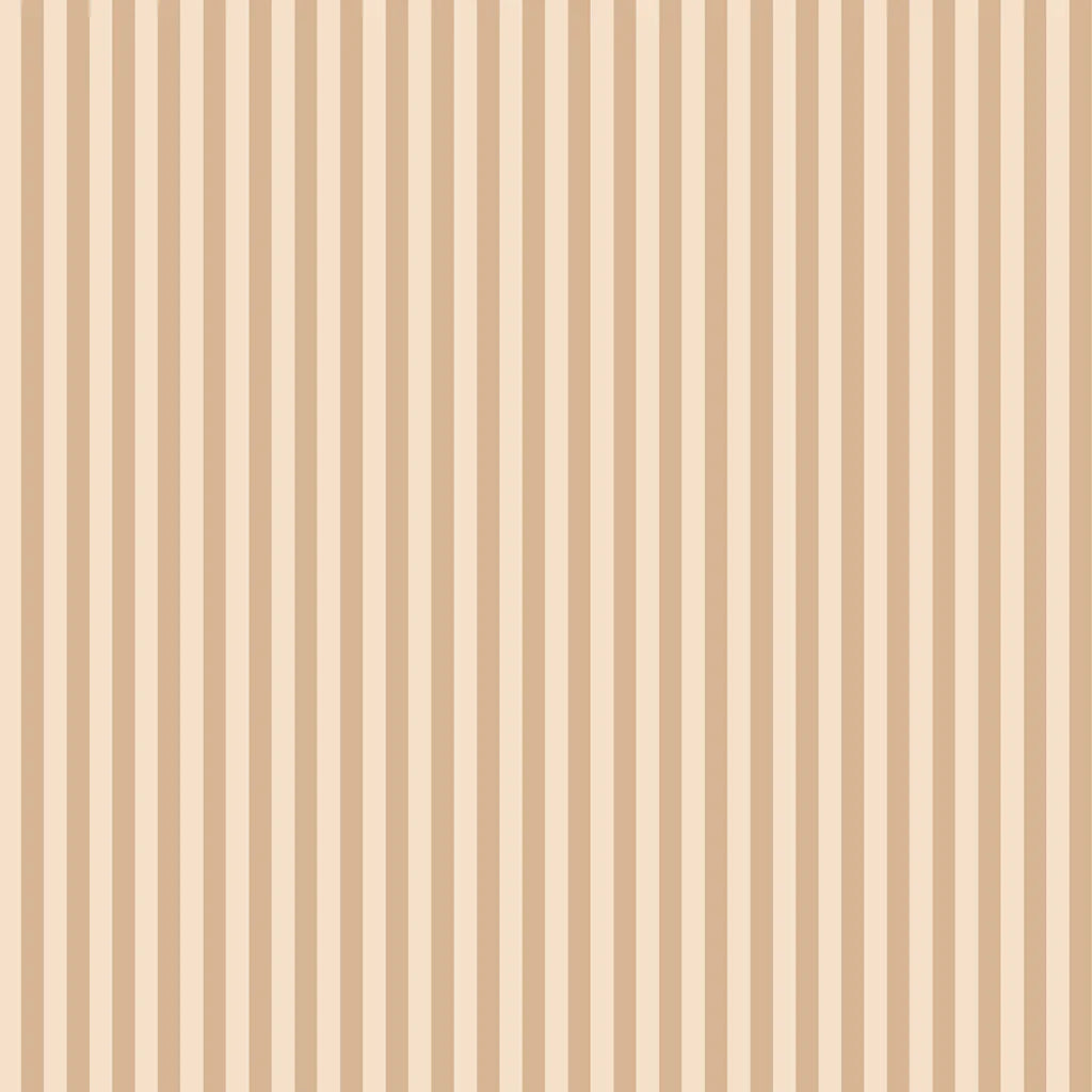 Coffee Stripe Organic Fitted Cot Sheet