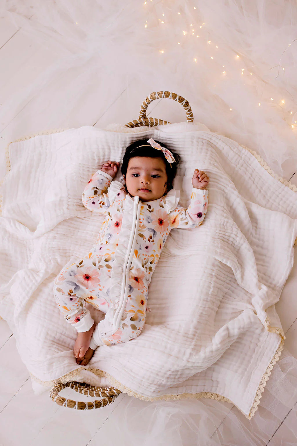 Bamboo Zipsuit - Sweet Florals