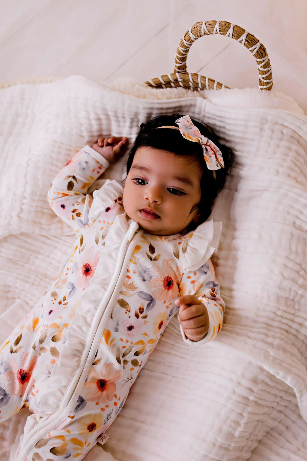 Bamboo Zipsuit - Sweet Florals