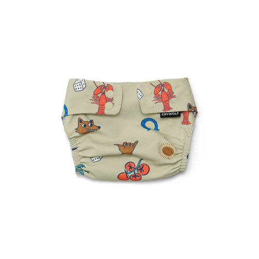 REUSABLE SWIM NAPPY Lucky Days Sage