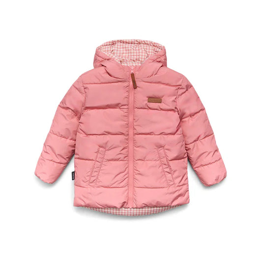 REVERSIBLE ECO-PUFFER Rose Gingham
