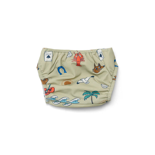 REUSABLE SWIM NAPPY Lucky Days Sage
