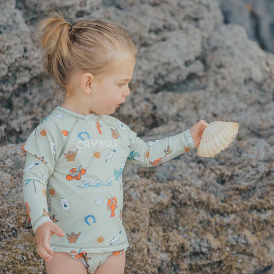 BABY RASH VEST Lucky Days Sage