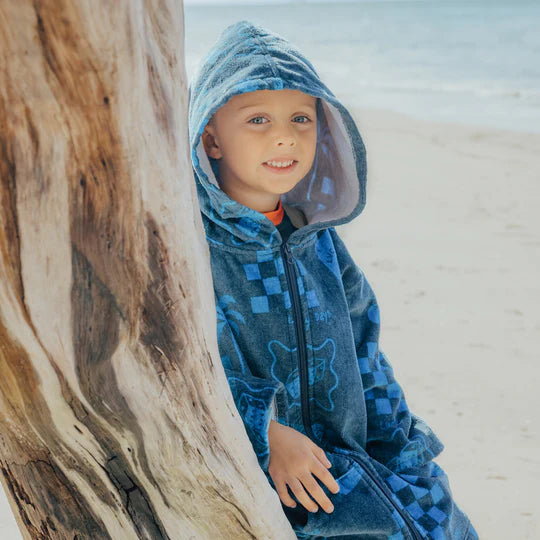 EVERYWHERE ZIP-UP TOWEL Navy