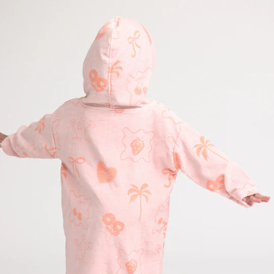 EVERYWHERE ZIP-UP TOWEL Pink