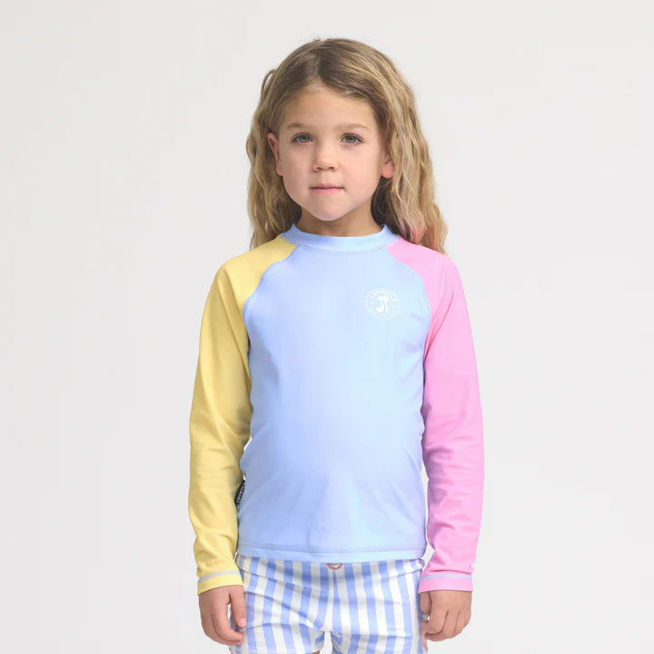 LONG SLEEVE RASH VEST Pop Colourblock