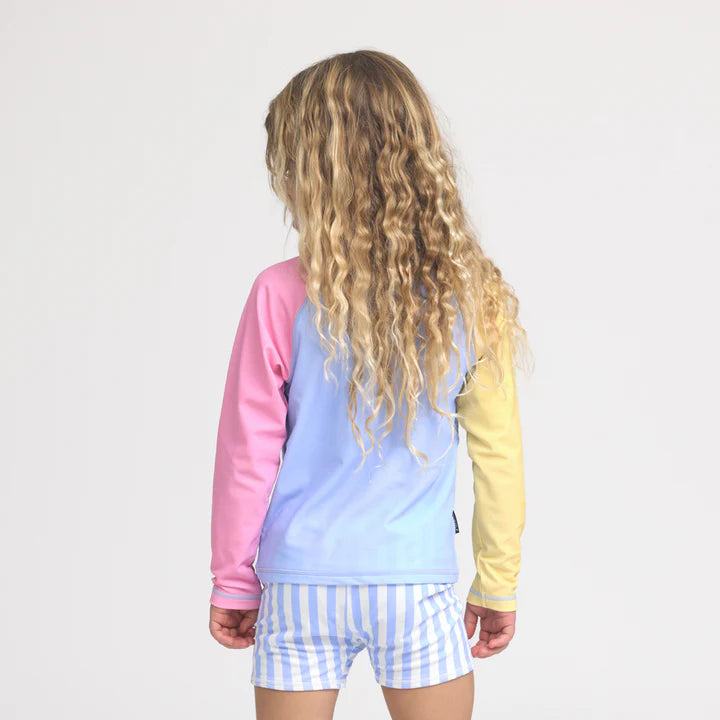 LONG SLEEVE RASH VEST Pop Colourblock