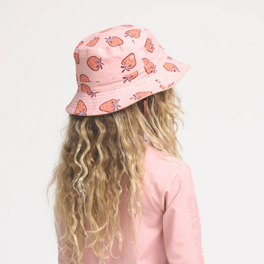 REVERSIBLE BUCKET HAT Strawberry Splash