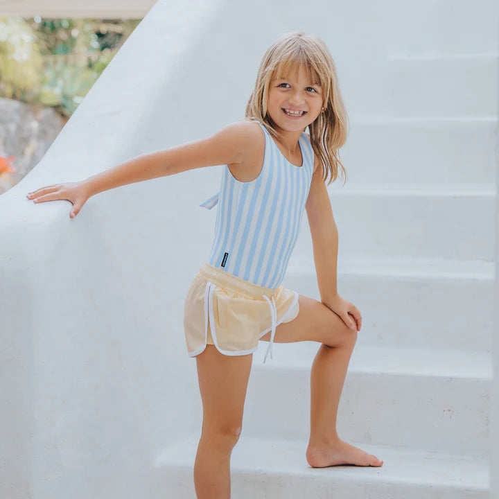 SWIMSUIT Sky Blue Stripe