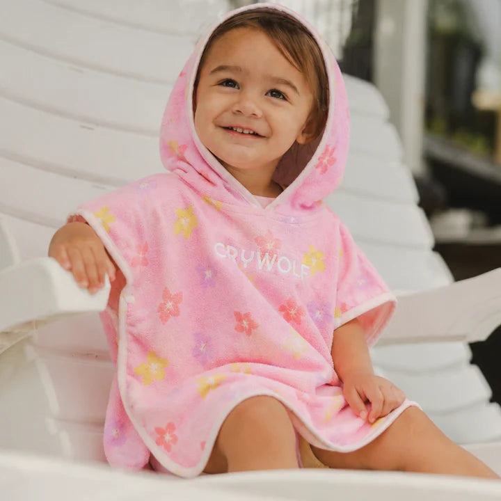 BABY HOODED TOWEL Hibiscus Bloom