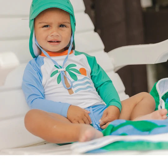 BABY RASH VEST Seaside Colourblock
