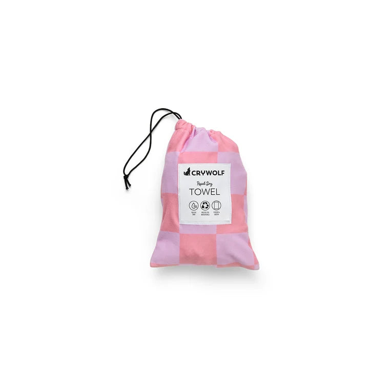 RAPID DRY TOWEL Flamingo Check