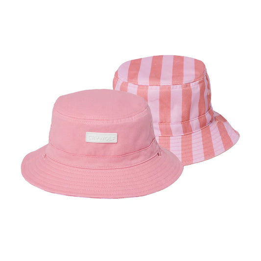 REVERSIBLE BUCKET HAT Flamingo Stripe