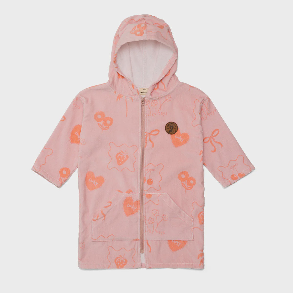 EVERYWHERE ZIP-UP TOWEL Pink