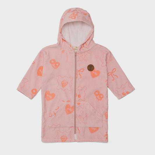EVERYWHERE ZIP-UP TOWEL Pink
