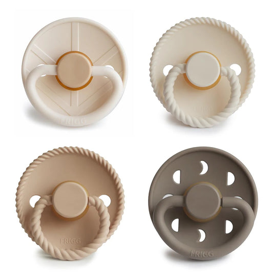 FRIGG Multi Pacifier 4 Pack Latex | 0-6mths | Crystal Sparkle
