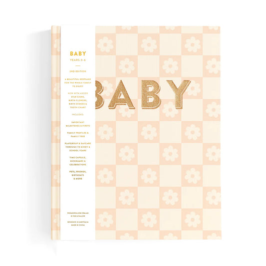 Baby Book Daisy Grid Boxed