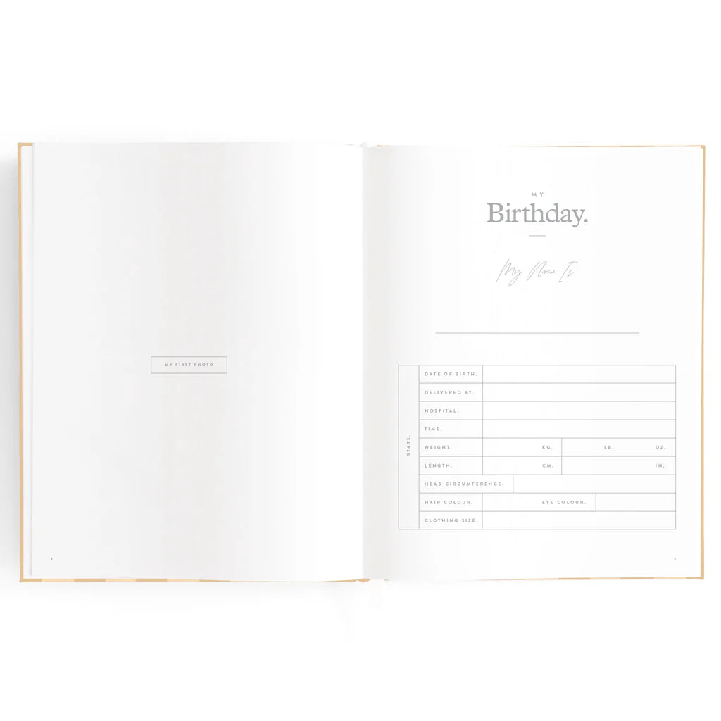 Baby Book Coffee Stripe