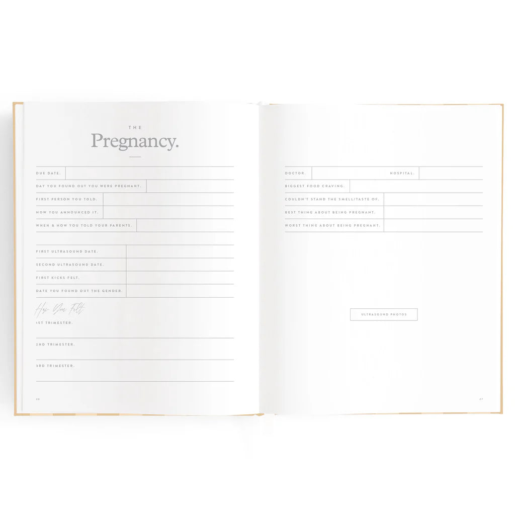 Baby Book Coffee Stripe