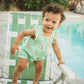 GROW WILD EMBROIDERED CHECK ROMPER