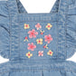 EMBROIDERED DENIM ROMPER