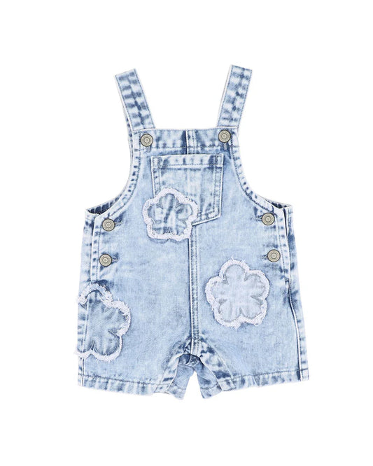 GROW WILD FLOWER APPLIQUE DENIM OVERALL 3-7 YRS