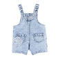 GROW WILD FLOWER APPLIQUE DENIM OVERALL 3-7 YRS