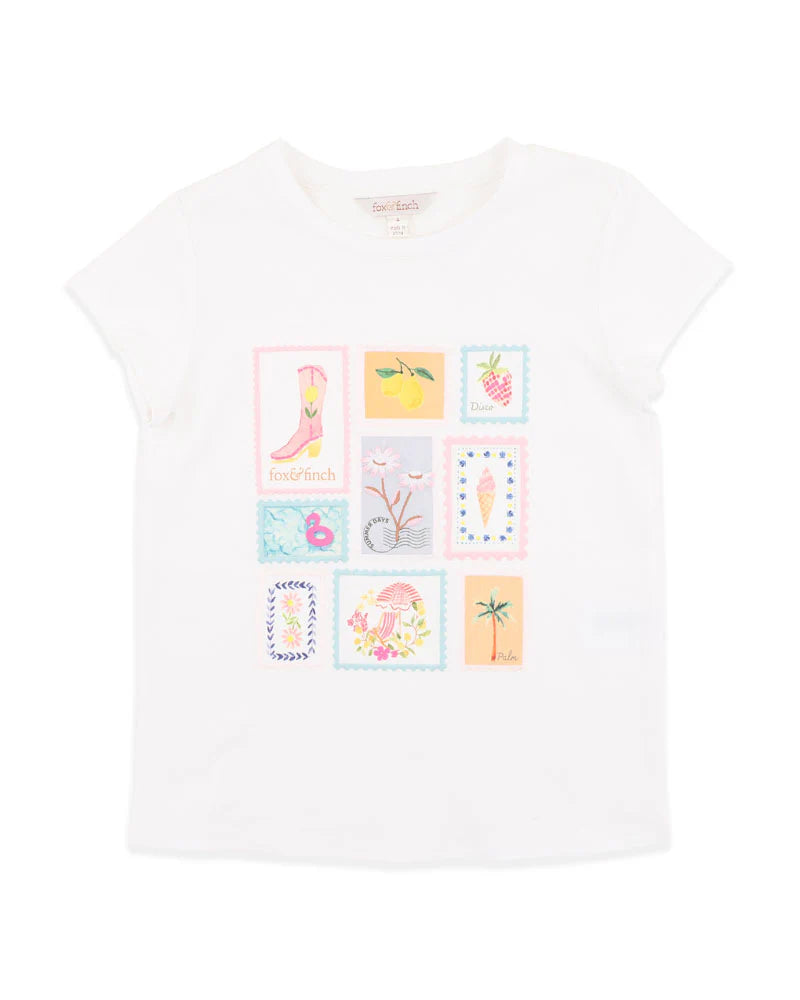 SUMMER VACAY HOLIDAY STAMP TEE 3-7 YRS
