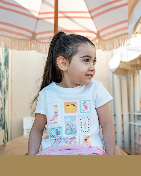 SUMMER VACAY HOLIDAY STAMP TEE 3-7 YRS