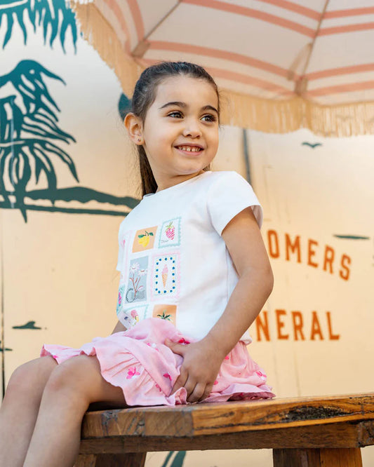 SUMMER VACAY HOLIDAY STAMP TEE 3-7 YRS