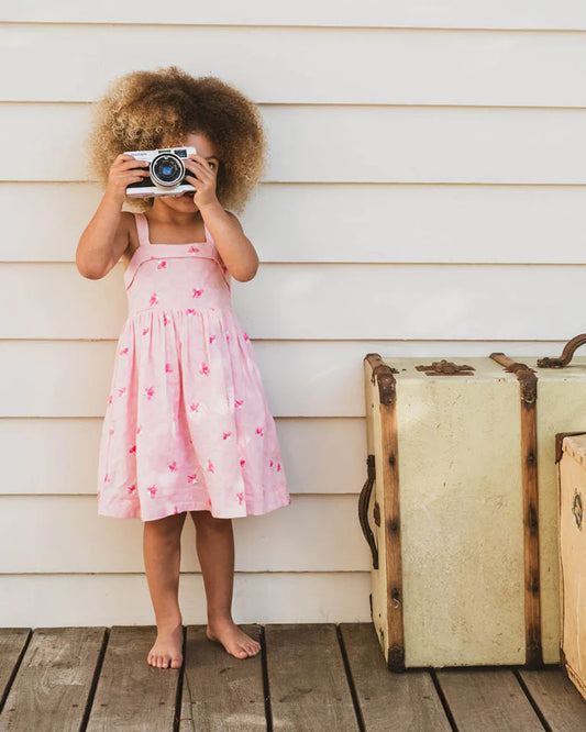 SUMMER VACAY EMBROIDERED DRESS 3-7 YRS