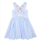 SONGBIRD STRIPE EMBROIDERED CROSS BACK DRESS 0-7 YRS