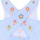 SONGBIRD STRIPE EMBROIDERED CROSS BACK DRESS 0-7 YRS