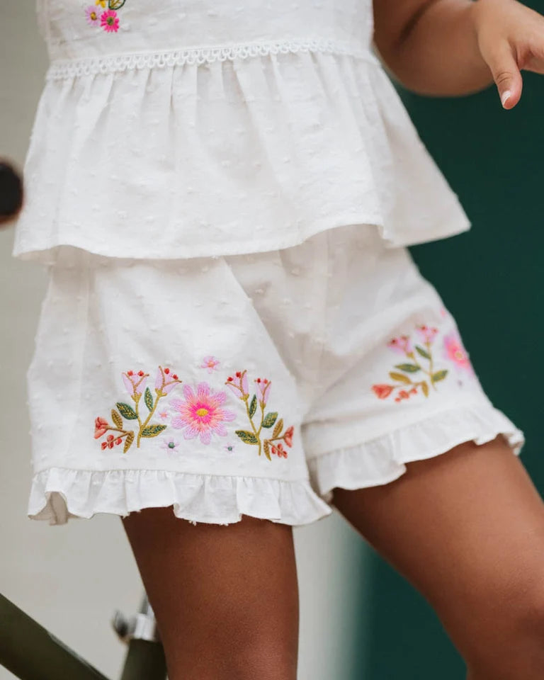 PARADISO EMBROIDERED SHORTS 3-7Y