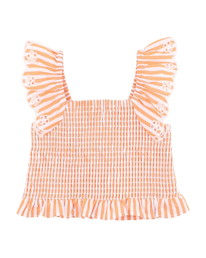 PARADISO STRIPE SHIRRED TOP 3-7Y