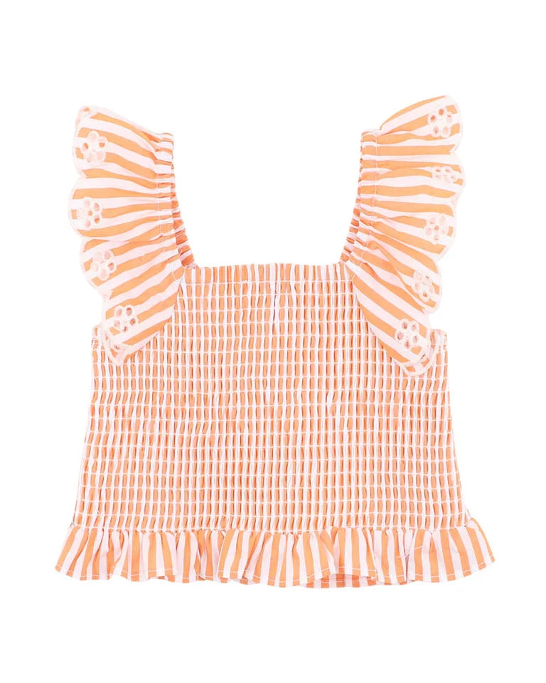 PARADISO STRIPE SHIRRED TOP 3-7Y