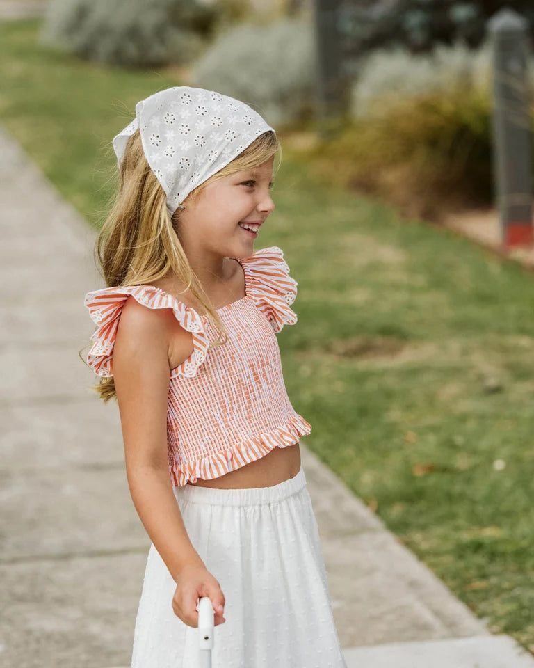 PARADISO STRIPE SHIRRED TOP 3-7Y
