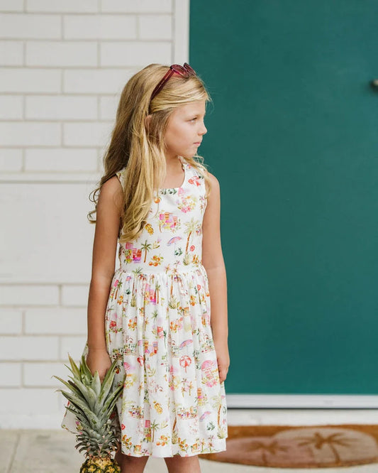 PARADISO CROSS BACK DRESS 3-7Y