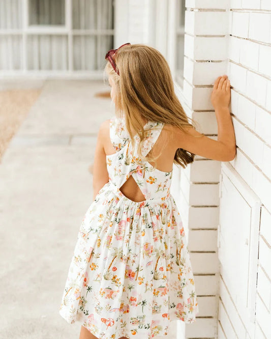 PARADISO CROSS BACK DRESS 3-7Y