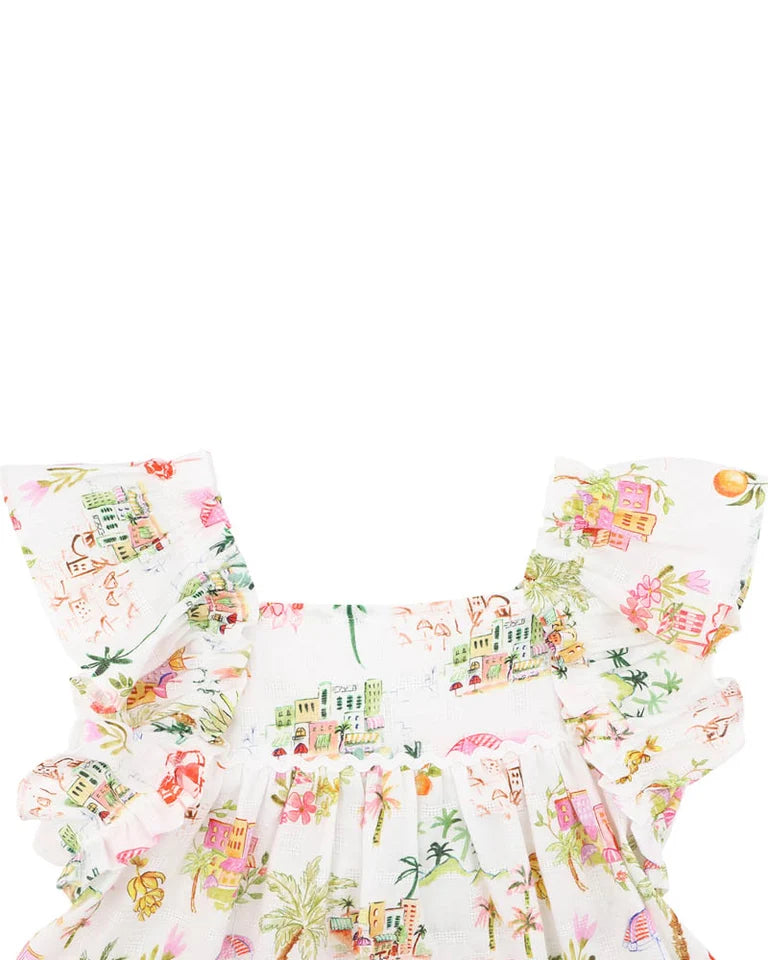 PARADISO PRINT FRILL TOP 3-7Y
