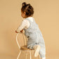 WINTER VACAY STRIPE DENIM OVERALLS