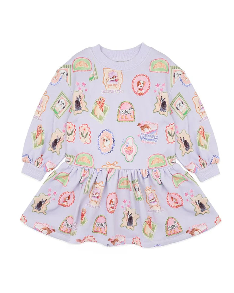 WINTER VACAY SWEATSHIRT DRESS 3-7 YRS
