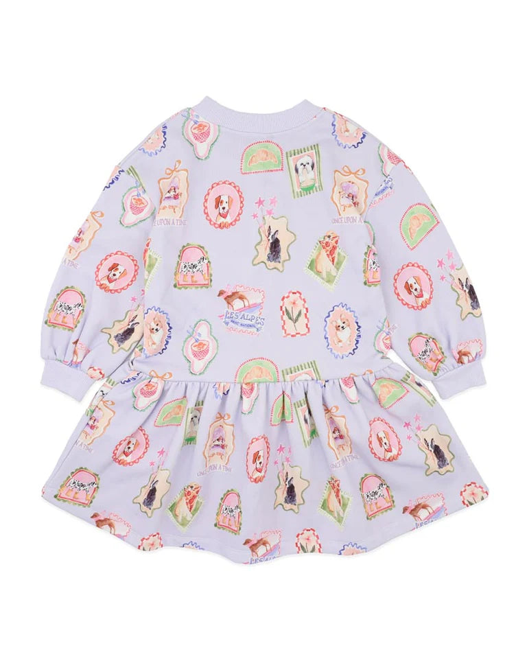 WINTER VACAY SWEATSHIRT DRESS 3-7 YRS